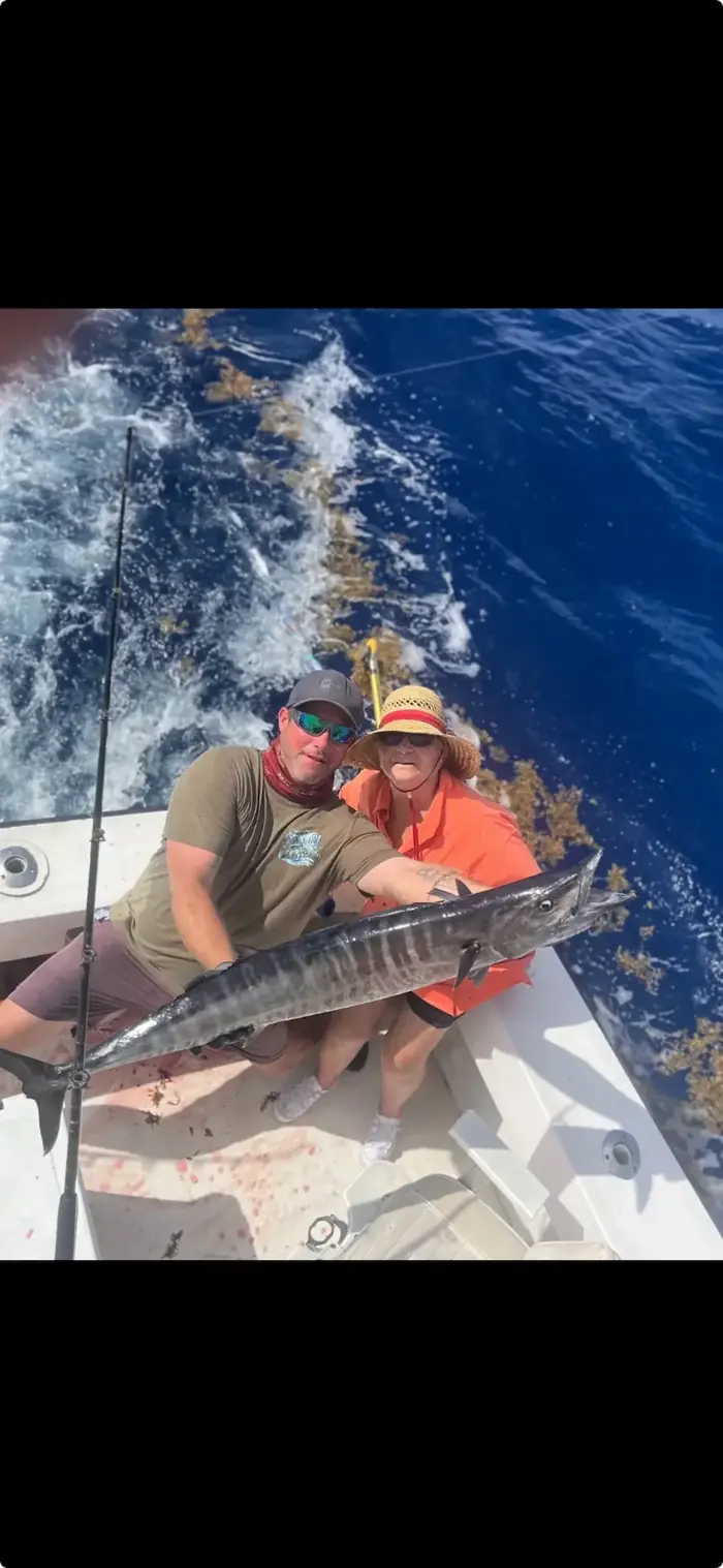 Offshore fishing catch aboard a Cowboy Cowgirl charter boat